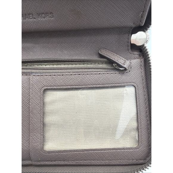 Michael Kors Jet Set Travel Wallet, Large Leather Continental- Brown Chocolate - Picture 7 of 10